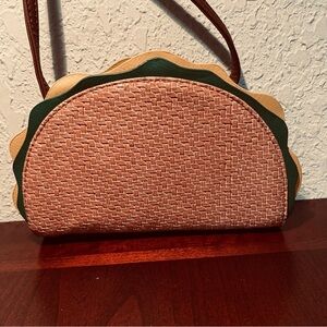 Adorable Taco Shape Woven Crossbody